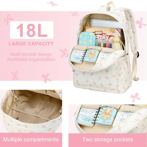 LEDAOU School Backpack Teen Girls Lightweight Bookbag Elementary Middle School Backpacks College Laptop Bag Travel Daypack - Image 5