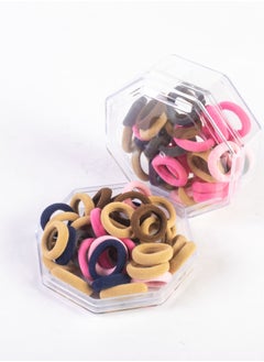 Box of Small Multi Colors Hair Ties - 35 Pieces