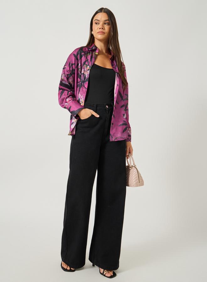 Styli Floral Printed Long Sleeve Regular Fit Shirt - Image 2