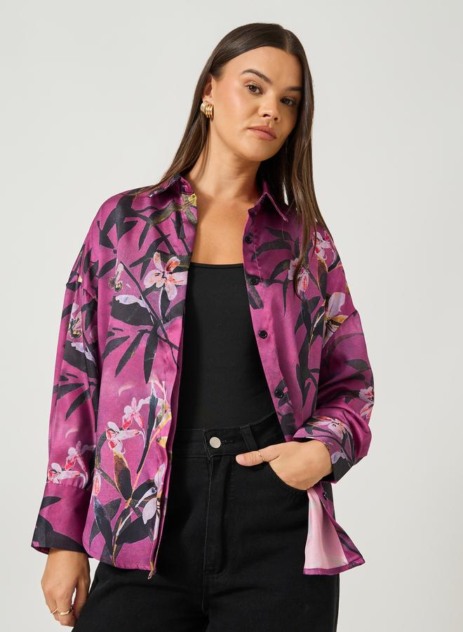 Styli Floral Printed Long Sleeve Regular Fit Shirt - Image 1