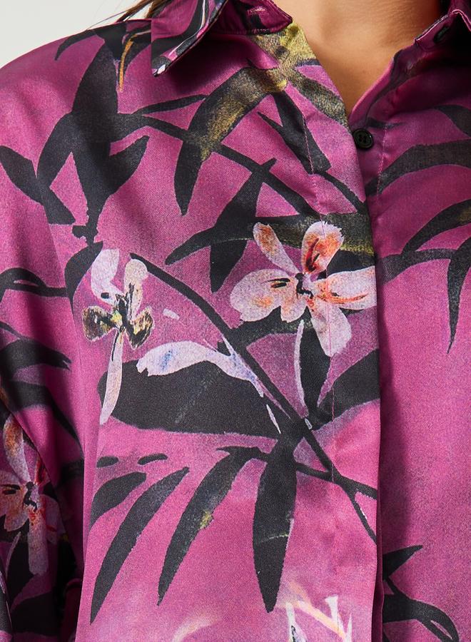 Styli Floral Printed Long Sleeve Regular Fit Shirt - Image 3