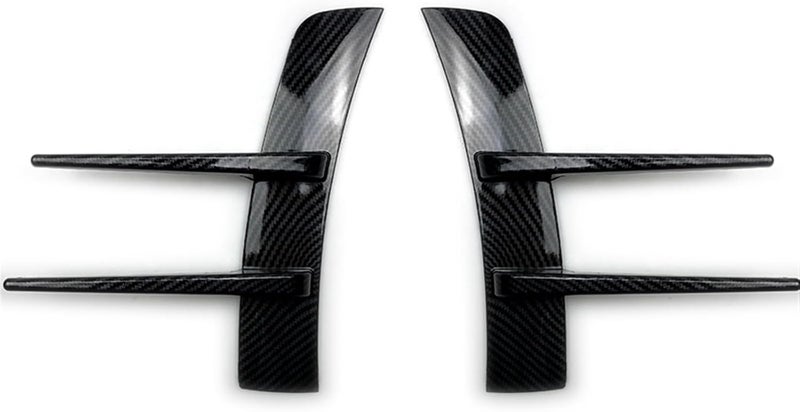 DEMULAX Carbon Fiber Look Front Bumper Vent Cover - Image 1