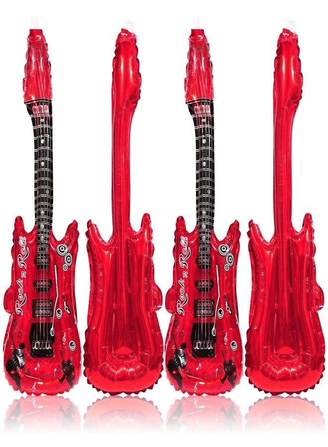 Deermon Red Music Note Guitar Foil Balloons, Disco Rock Props Musical Instrument Guitar Shaped Balloon With Bell For Stage Properties Early Education Festival Concert Birthday Baby Shower Party Supplies - Image 5