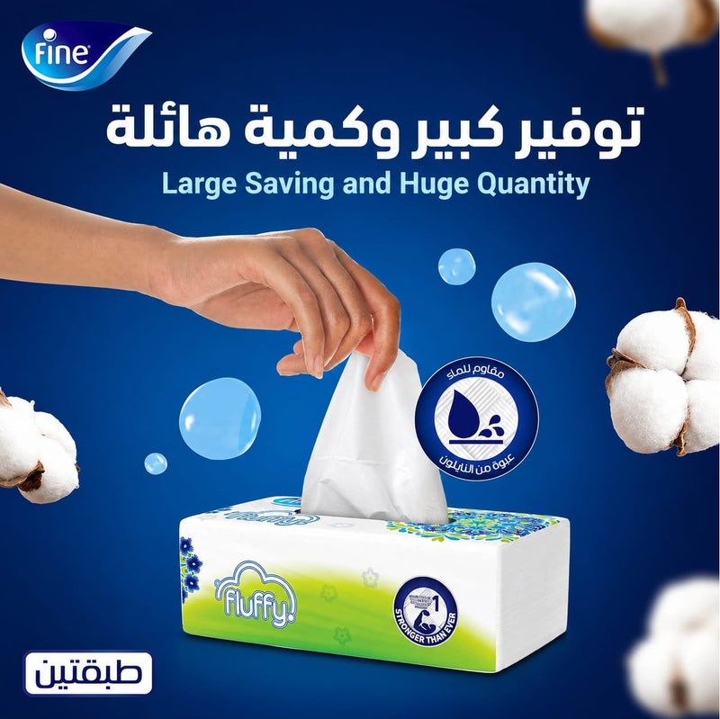Fine Fluffy Original Tissues 130 Double Sheets * 50 Pack - Image 3
