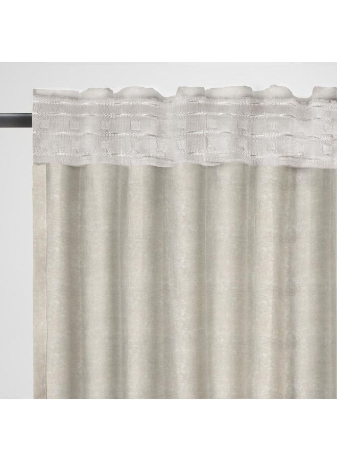 Naguib Selim - Luxury Voile Curtains Luxury Fabric 1 Piece Off White-300x300 - Image 1