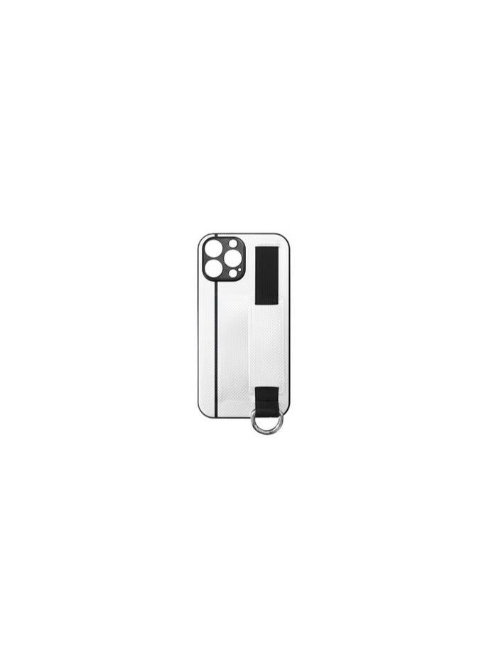 CATANES iPhone 13 Pro Max Case Cover with Hand Strap Finger Grip Loop and Card Holder Slot White  - Image 2