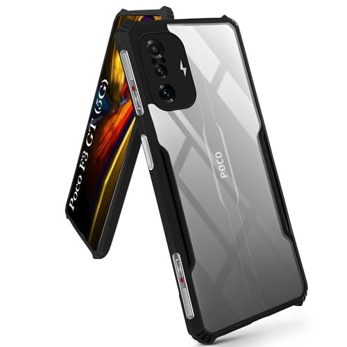 Jkobi Back Cover Case for Poco F3 GT (Shockproof with Polycarbonate Clear Panel | Professional Black) - Image 5