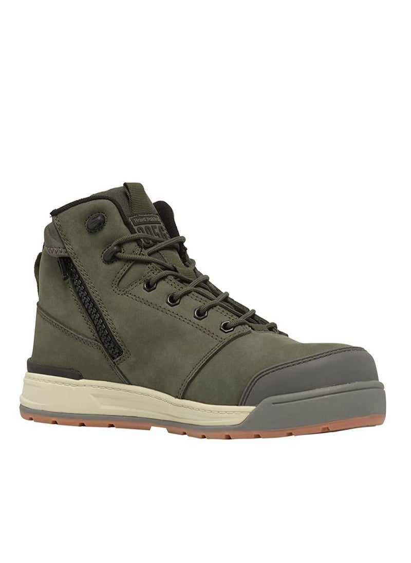 Hard Yakka - Hard Yakka 3056 Lace Zip Safety Boot, Olive  11 UK - Image 1