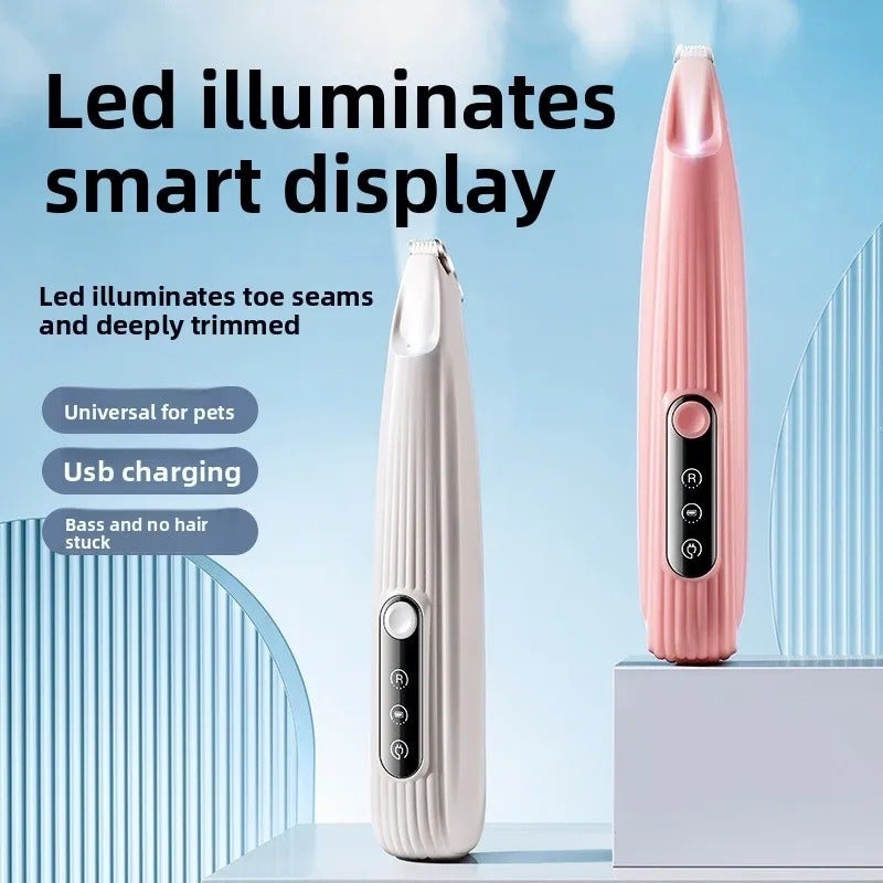 Professional Dog Grooming Clippers with LED Light LCD Display 18mm Wide Blade Cordless Low Noise - Image 1