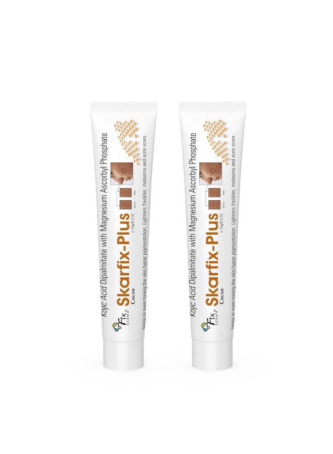 Fixderma Skarfix-Plus Scar Removal Cream | Hyperpigmentation Removal Cream and Acne Scars Removal Cream | Helps to Reduce Melasma- 15gm (Pack of 2) - Image 1