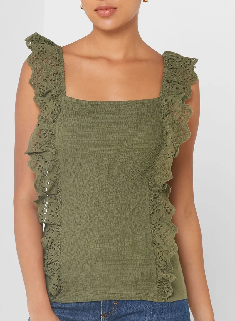 DOROTHY PERKINS Ruffle Detail Top