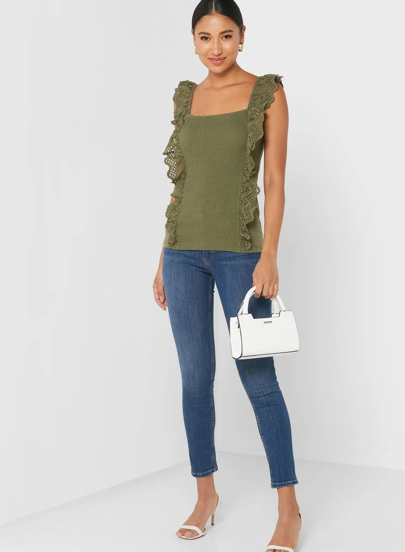 DOROTHY PERKINS Ruffle Detail Top