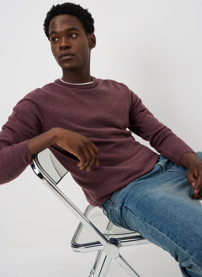 ماتلان Burgundy Supersoft Crew Neck Jumper