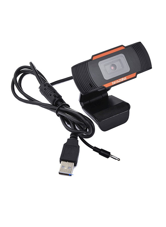 Datazone USB 2MP Web Digital Camera HD With Microphone Clip Black/Orange - Image 1