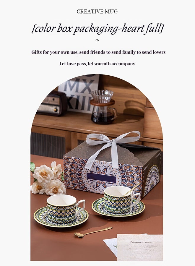 Premium Coffee Cup & Saucer Set - Elegant Ceramic Tea/Coffee Cups, Perfect Wedding Favor & Occasion Gift• Stylish Ceramic Cup with Cake Plate• Soft-Grip Handle, Durable & Heat-Resistant• Easy to Clean - Ideal Gift (200ml Capacity)  - Image 5