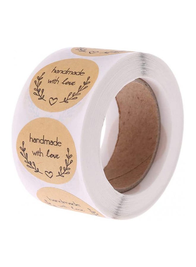 إسكدنيا 500 قطعة من ملصقات ورق كرافت بني - Image 1