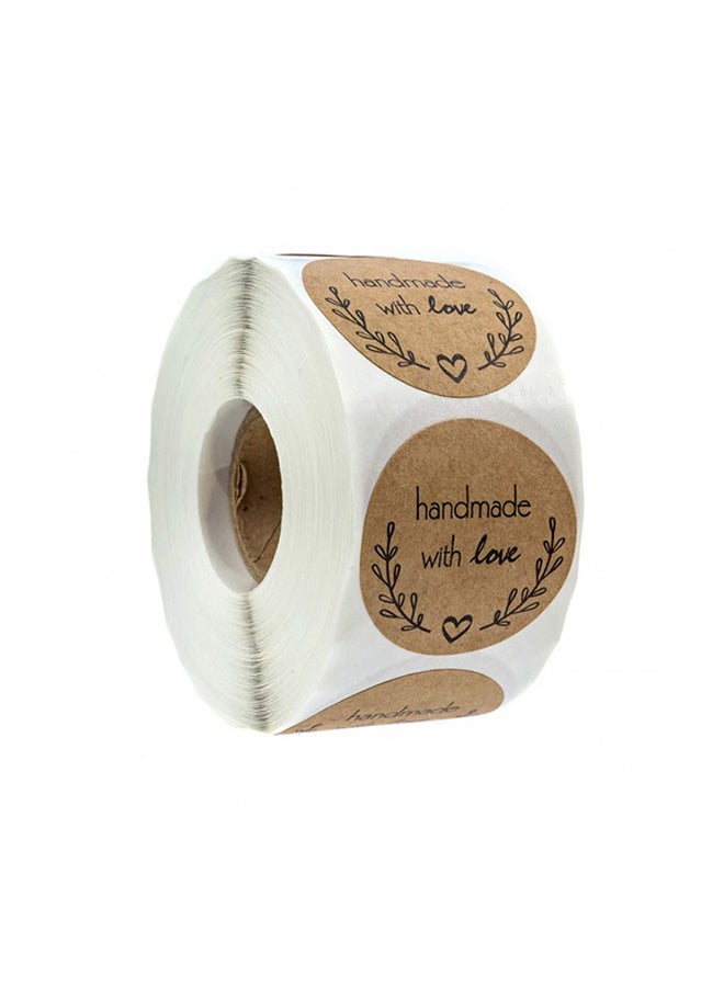 إسكدنيا 500 قطعة من ملصقات ورق كرافت بني - Image 2