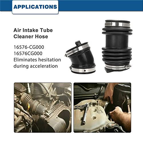 A ABIGAIL Air Intake Hose Compatible with Infiniti FX35 2003 2004 2005 2006 2007 2008- Intake Filter Tube Hose Replaces #16576-CG000 - Air Intake Duct Tube Boot - Image 3