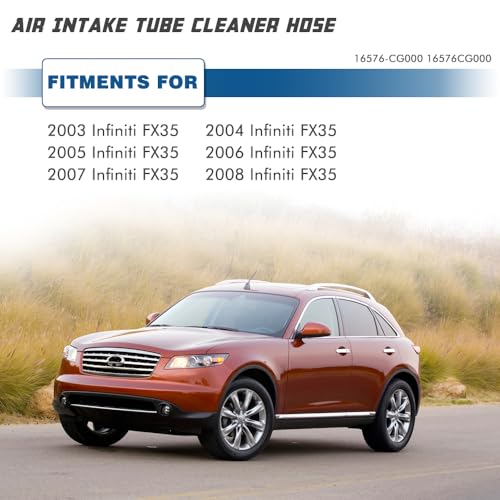 A ABIGAIL Air Intake Hose Compatible with Infiniti FX35 2003 2004 2005 2006 2007 2008- Intake Filter Tube Hose Replaces #16576-CG000 - Air Intake Duct Tube Boot - Image 4