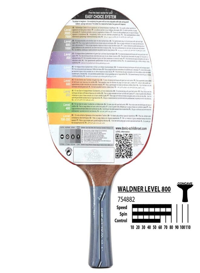 DONIC Waldner 800 Table Tennis Racket ( Black-Brown, 87 grams, All-rounder Wood) (754881SB) - Image 3