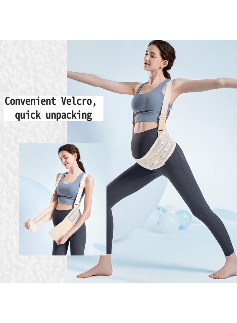 Generic Belly Bands For Pregnant Women, Belly Band with Adjustable Breathable Circumference and Shoulder Girdle, Pregnancy Support Band for Relieve Back and Waist Pelvic Pain, Catering to Various Stages of Pregnancy and Postpartum  - Image 3