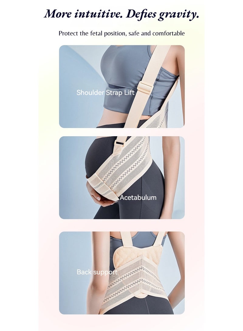 Generic Belly Bands For Pregnant Women, Belly Band with Adjustable Breathable Circumference and Shoulder Girdle, Pregnancy Support Band for Relieve Back and Waist Pelvic Pain, Catering to Various Stages of Pregnancy and Postpartum  - Image 5