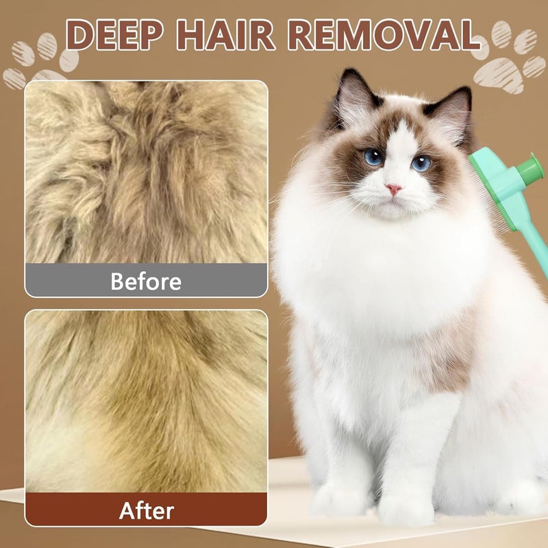 SHOPVILLA Self Clean Dog Comb, Dog Brush for Grooming, Flea Comb Pet Cat Dog Lice Comb Nit Remover Grooming Brush Tools to Treatment & Remove Fleas, Mites, Ticks, Dandruff Flakes - Stainless Steel - Image 3