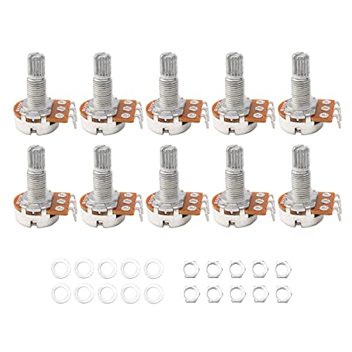 Swhmc مقاوم جير Potentiometer Audio Pots B500K أوم بديل 16.5 مم قاعدة قطر 18 مم عمود حزمة من 10 - Image 1
