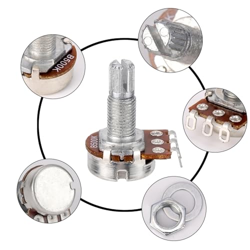 Swhmc مقاوم جير Potentiometer Audio Pots B500K أوم بديل 16.5 مم قاعدة قطر 18 مم عمود حزمة من 10 - Image 2
