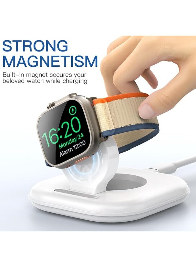 Upgraded Watch Charging Stand for Apple Watch Charger - Wireless Fast Charging Dock for iWatch, Compatible with Apple Watch Series 2/3/4/5/6/7/8/9/10/Ultra 1 2, Magnetic Design for Easy Use - Image 5