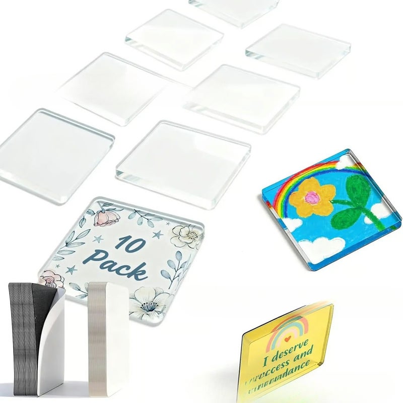 Cross-Border Acrylic DIY Fridge Magnets Set Transparent Acrylic DIY Fridge Magnet Set - Image 1
