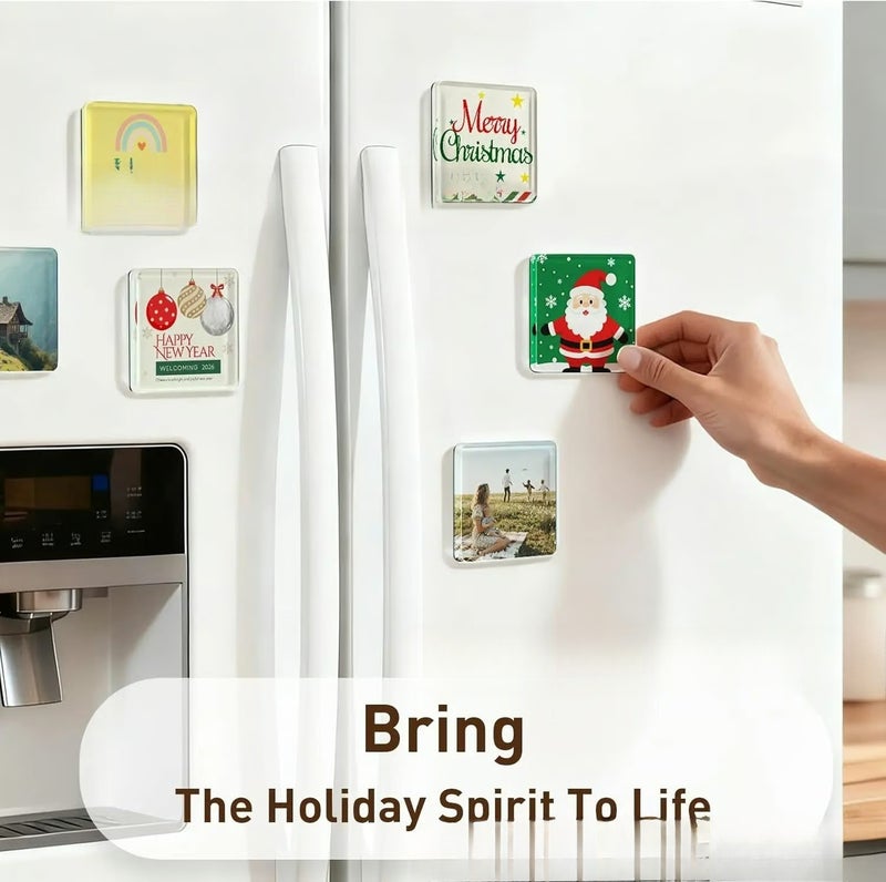 Cross-Border Acrylic DIY Fridge Magnets Set Transparent Acrylic DIY Fridge Magnet Set - Image 2