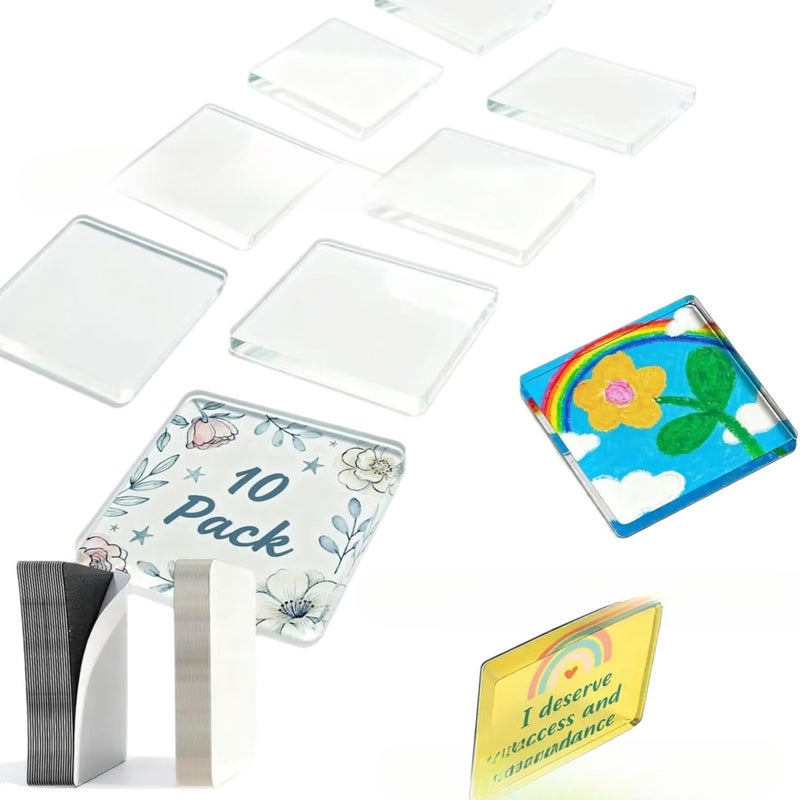 Cross-Border Acrylic DIY Fridge Magnets Set Transparent Acrylic DIY Fridge Magnet Set - Image 5
