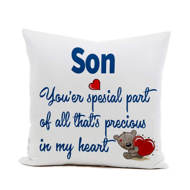 Khakee Khakee Son You are Special Theme Cushion Cover 12x12 Inch with Filler Gift for Son Birthday A147