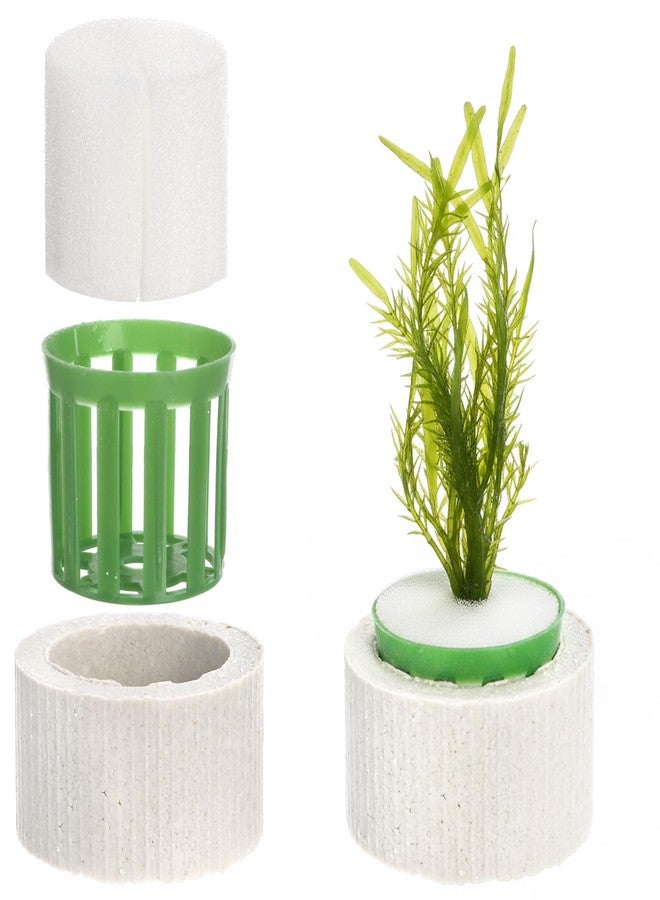 TOPZEA 30 Pack Aquarium Plant Weights, Aquatic Plant Holder Pots Anti-Floating Planters Ceramic Aquatic Plants Fixed Ring Anchors Set for Fish Tank, Pond, Aquarium Landscape Decorations, 1.75"x 1.2" - Image 4