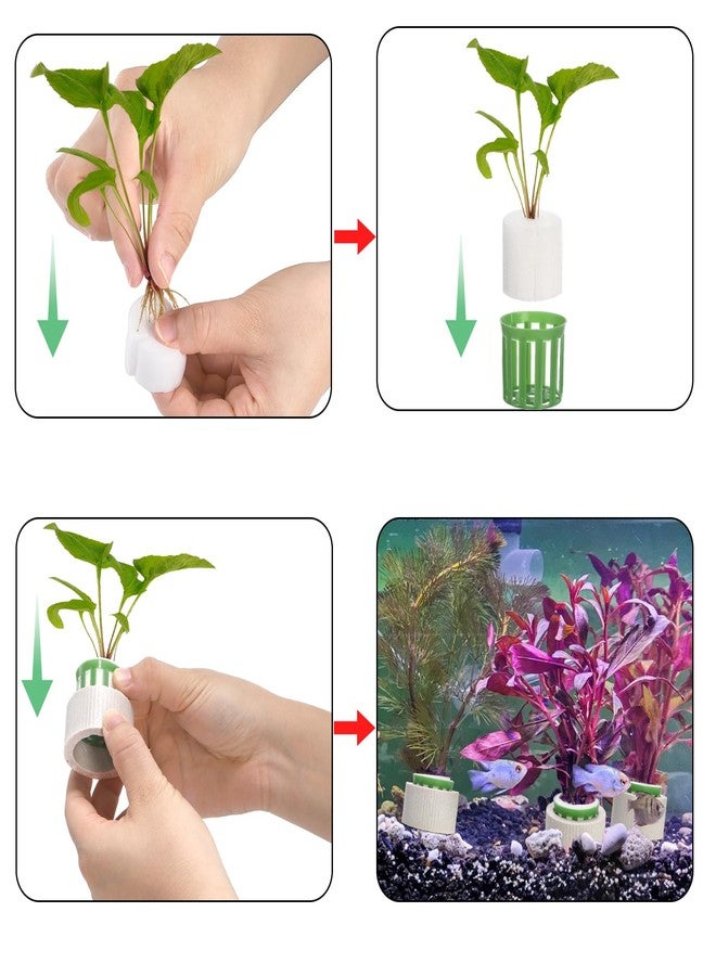 TOPZEA 30 Pack Aquarium Plant Weights, Aquatic Plant Holder Pots Anti-Floating Planters Ceramic Aquatic Plants Fixed Ring Anchors Set for Fish Tank, Pond, Aquarium Landscape Decorations, 1.75"x 1.2" - Image 3