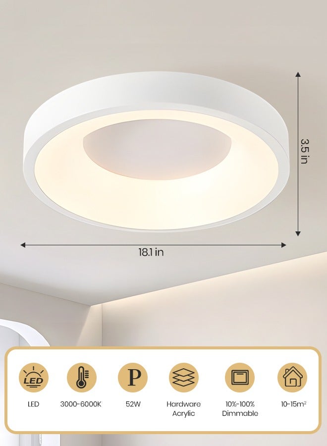 YATAI LIGHTING إضاءة سقف LED الحديثة من YATAI، إضاءة سقف قابلة للتعديل مع تحكم عن بُعد 3000-6000K، ضوء LED أبيض لغرفة النوم، غرفة المعيشة، المكتبة، الممر، 52 واط - Image 4