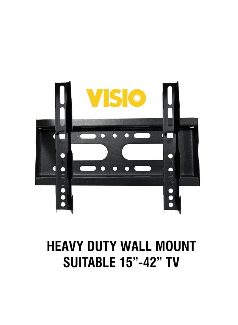 فيسيو حامل تلفزيون ثابت على الحائط من عالي التحمل مناسب لأجهزة التلفزيون مقاس 15 بوصة إلى 42 بوصة - قوي وقابل للتعديل، - Image 1