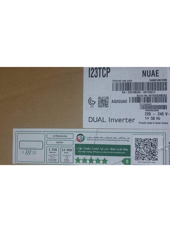 LG 1.5 Ton Split Air Conditioner 18000 BTU 5 Star with Inverter Compressor I23TCP White - Image 2