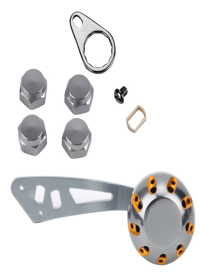 DEUKIO Fishing Reel Handle CNC Knob with Fittings Replacement Parts Accessory (Gun Color) - Image 1
