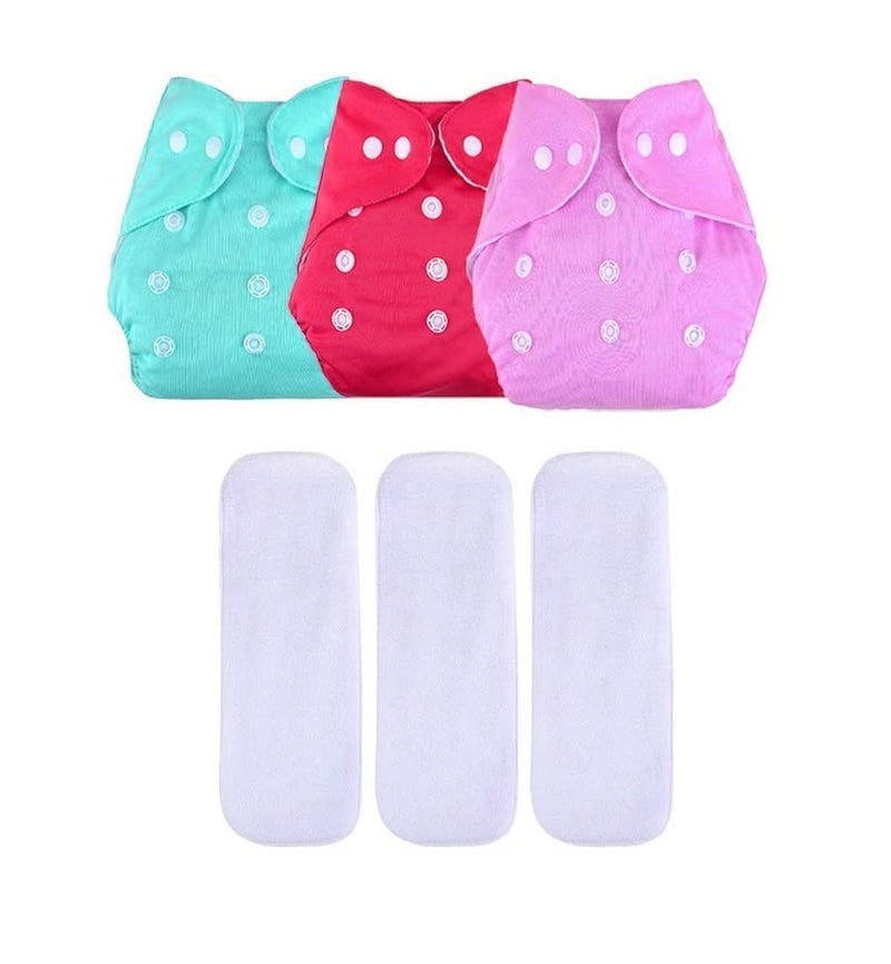 DOMENICO World Kids Diaper Reusable Diaper Baby Washable Diaper Cloth Diaper Nappies With Wet-Free Inserts for Babies (5 Layer Insert Pad For Cloth Diapers) - Image 1
