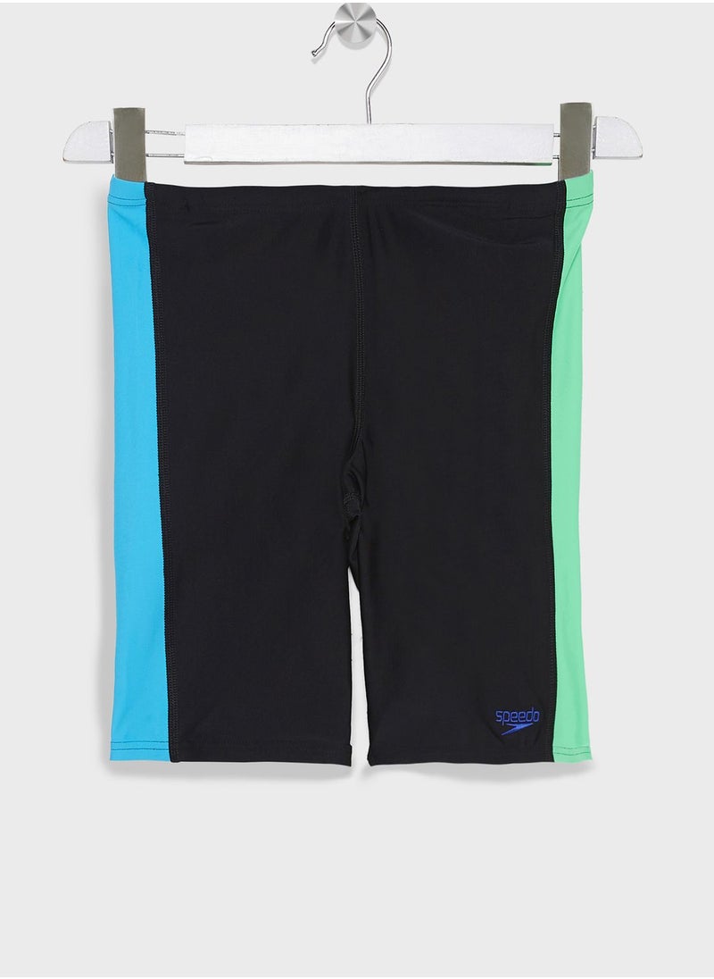 speedo - Kids Colorblock Rash Top & Jammer Set - Image 1
