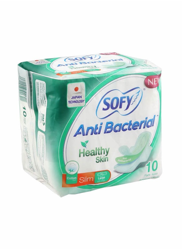 Sofy Slim Anti Bacteria Large 10 Pads Individually Wrapped 