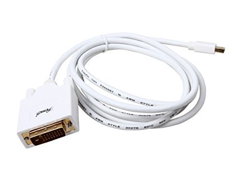 Rosewill Mini DisplayPort to DVI Cable, White, 3 Feet Mini DP to DVI Cable with Gold Plated Connector, Mini DisplayPort Male (Thunderbolt Supported), DVI Male - Image 2