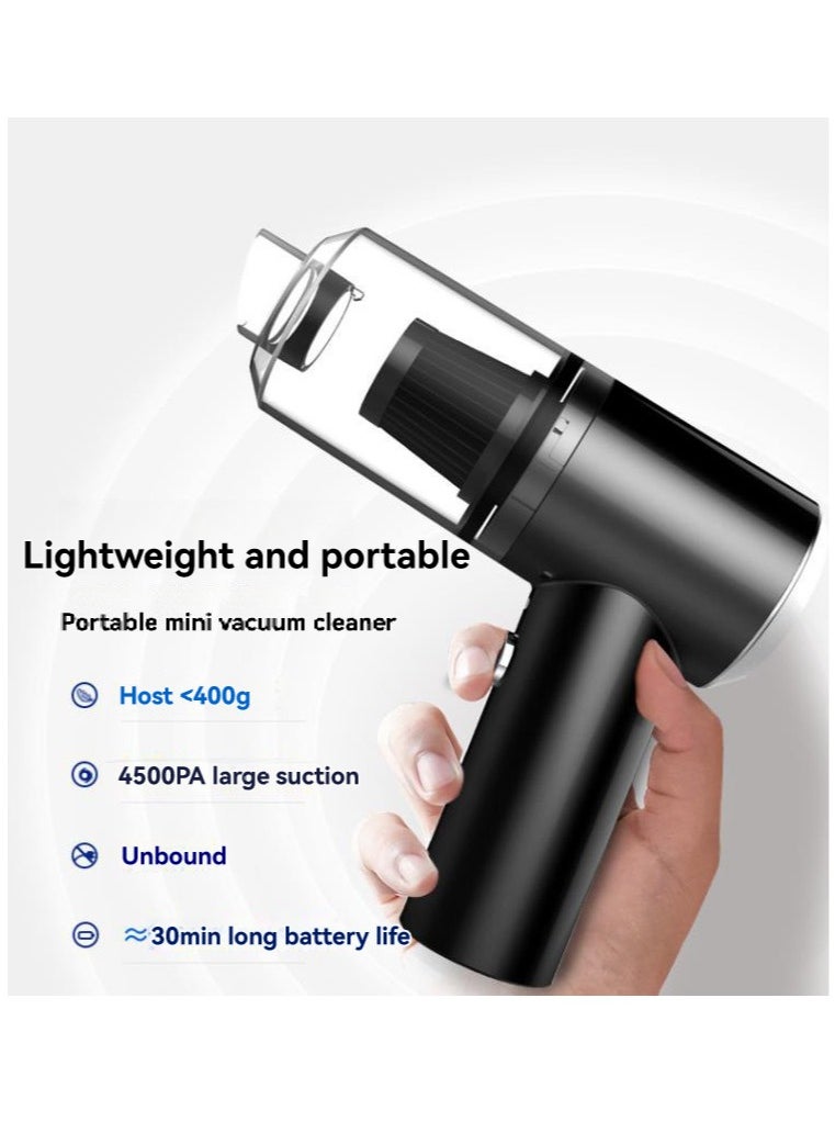 JEEJPV Car home dual-purpose vacuum cleaner wireless portable handheld super powerful vacuum cleaner with large suction power (black)  - Image 2