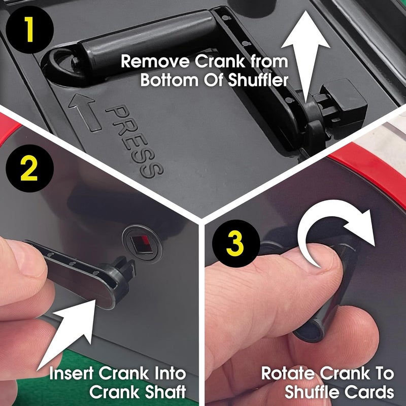 CHH Hand Cranked Card Shuffler for 2 Decks - Manual Card Shuffling Device - Image 4