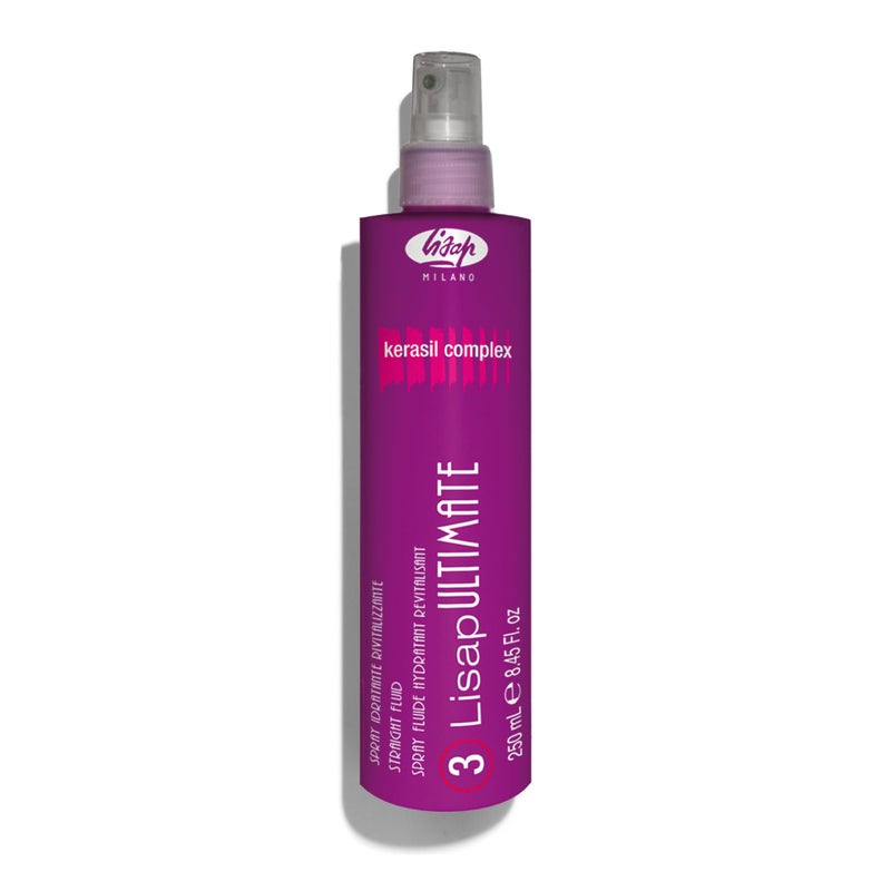 Lisap Heat Protectant for Hair, Ultimate Straight Fluid Hair Spray, Anti Frizz Hair Products, Thermal Protection Hydrating, Strengthening, Straightening & Styling Spray, For All Hair Types, 8.45 fl oz - Image 2