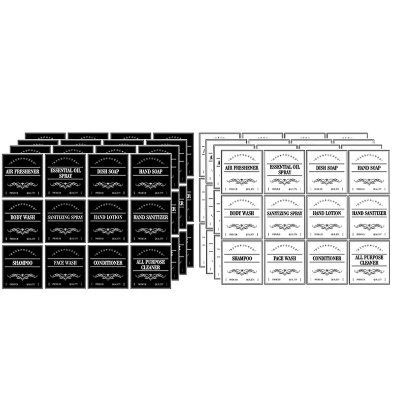 Labels for Bottles, Adhesive Stickers for Containers, Bathroom Organization Essentials - Image 1