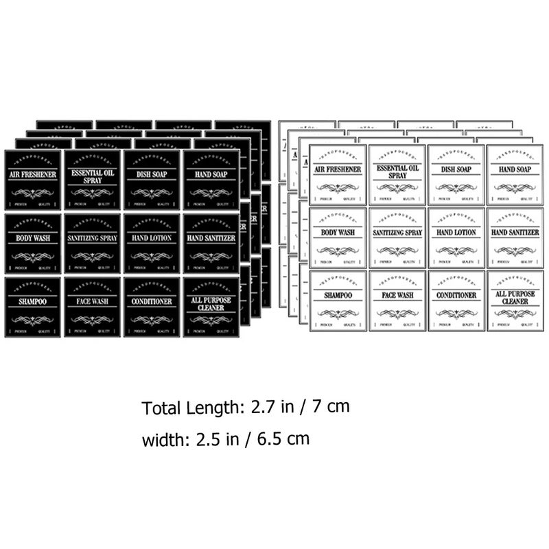 Labels for Bottles, Adhesive Stickers for Containers, Bathroom Organization Essentials - Image 2