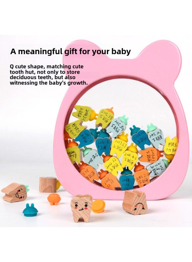 Children's Deciduous Teeth Storage Box Boys And Girls Teeth Souvenir Box Creative Baby Lanugo Umbilical Cord Collection Box Wholesale-Color:Babe Mouse-Blue  - Image 2